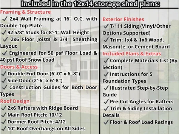 12x14 Garden Shed Plans PDF - Image 7