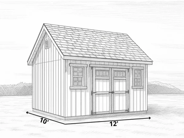 10x12 Colonial Shed Plans - Image 4