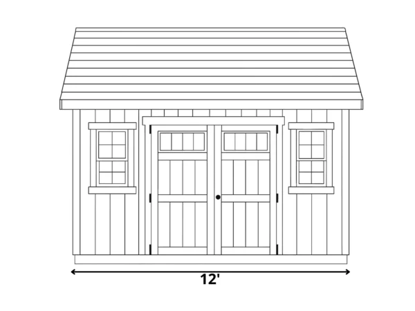 10x12 Colonial Shed Plans - Image 5