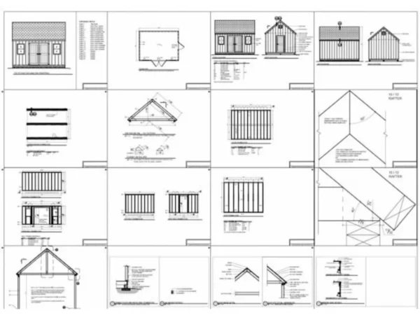 12x16 Garden Shed Plans (PDF) – DIY Storage Shed Blueprints with Materials List - Image 5