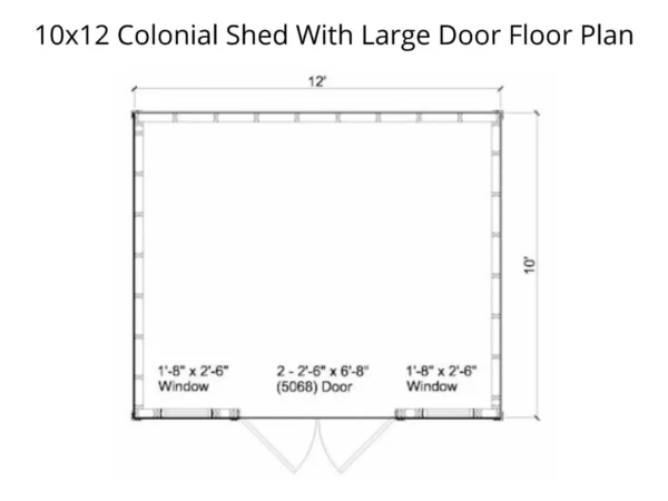 10x12 Colonial Shed Plans - Image 6