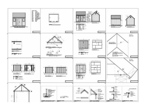 10x12 Colonial Shed Plans - Image 7