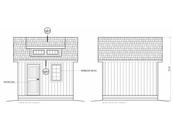 10x12 Garden Shed Plans with Loft (PDF) – DIY Workshop & Storage Shed with Double Doors, Windows and 2 Door Options - Image 5