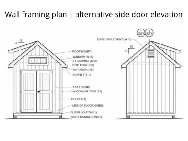 8x12 Dormer Shed Plans - Image 4