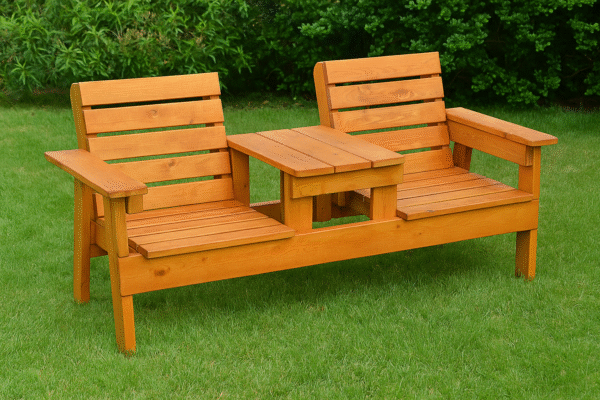 Double Chair Bench with Table Plans 2 Double Chair Bench with Table Plans