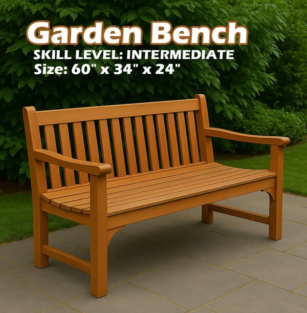 60" x 24" Garden Bench Plans PDF 1 60" x 24" Garden Bench Plans PDF