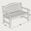 60" x 24" Garden Bench Plans PDF