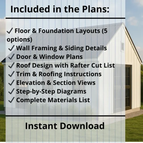 12x16 Garden Shed Plans