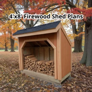 4x8 Firewood Shed Plans | DIY Wood Storage Shelter
