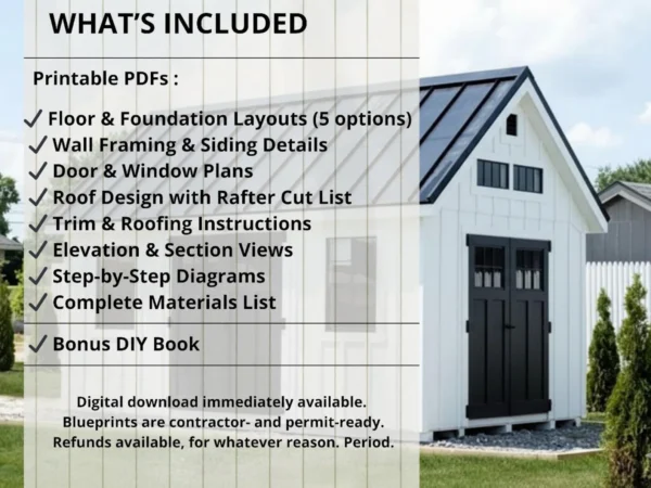 12x16 Garden Shed Plans