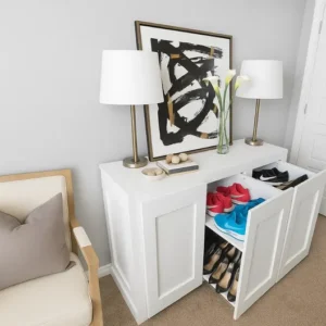 Hidden Shoe Cabinet DIY Woodworking Plans
