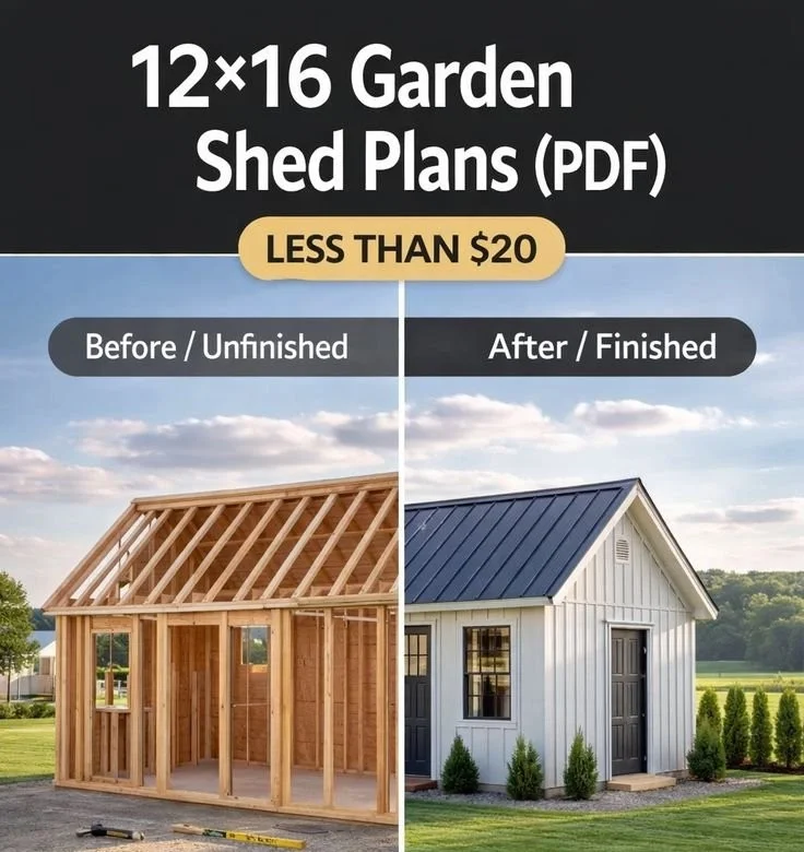 Home 21 Step-by-step DIY Garden Shed Plans in PDF format for easy construction.