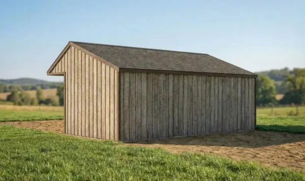 12x30 Run In Shed Plans with Tack Room