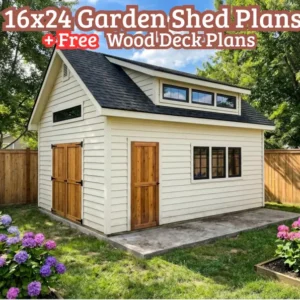 Home 3 16x24 Storage Shed Plans with Dormer & Loft