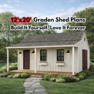 12x20 Garden Shed Plans With Porch (PDF) with Materials List