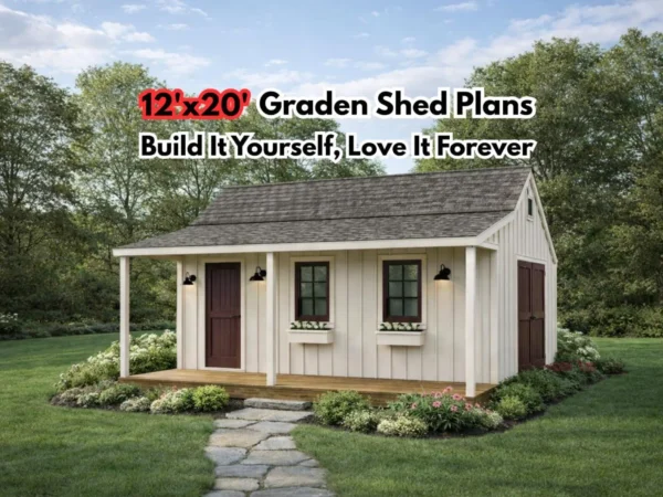 12x20 Garden Shed Plans With Porch (PDF) with Materials List