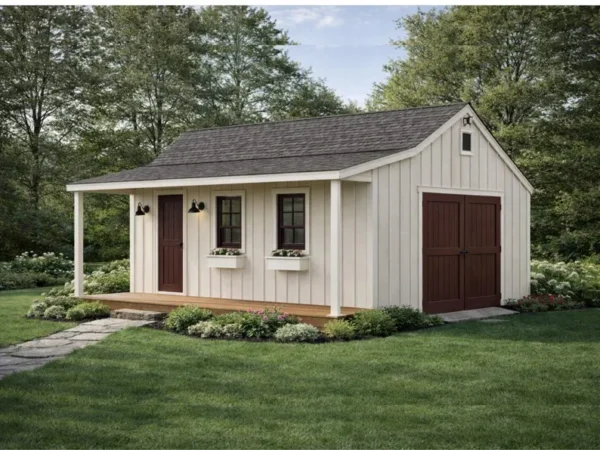 12x20 Garden Shed Plans With Porch (PDF) with Materials List