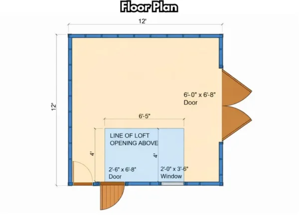 12x12 Loft Shed Plans PDF