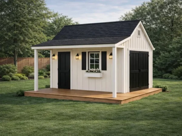 10x12 Cape Cod Shed Plans with Porch