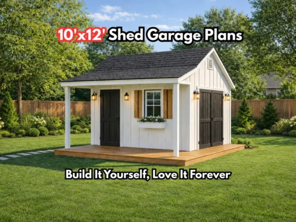 10x12 Cape Cod Shed Plans with Porch
