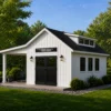 16x18 Dormer Shed Plans with Porch And Loft