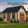 10x16 Colonial Shed Plans