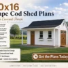 10x16 Garden Shed Plans With Porch with Materials list (PDF)
