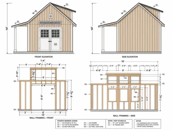 16x18 shed plans