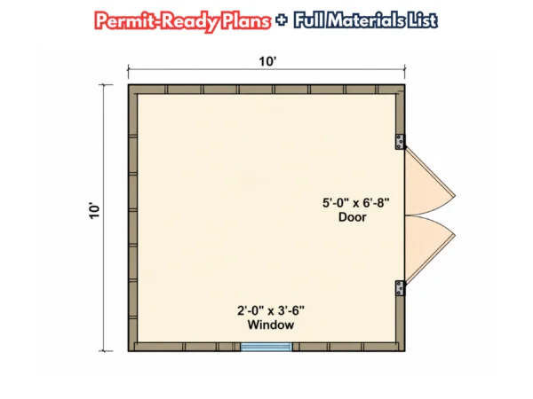 10x10 Garden Shed Plans and Build Guide