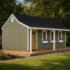 14x24 Cape Cod Shed Plans with Porch
