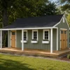 14x24 Cape Cod Shed Plans with Porch