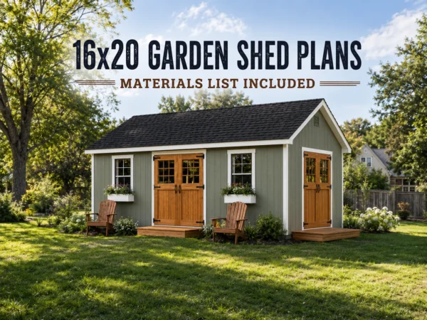 16x20 Garden Shed Plans