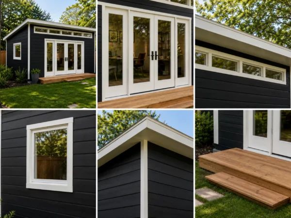 16x20 Modern Office Shed Plans
