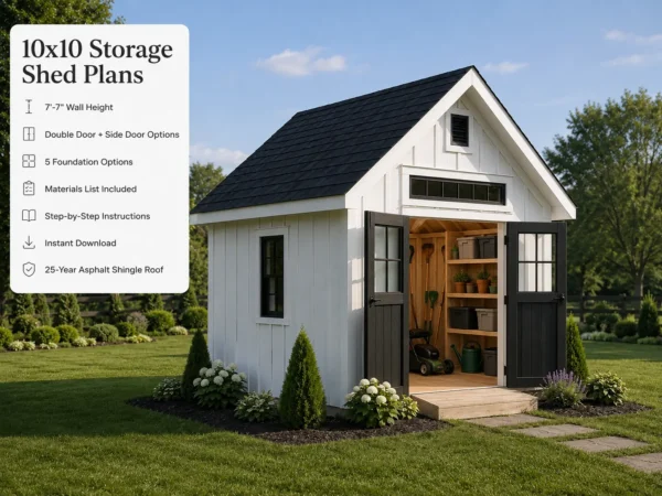 10x10 Garden Shed Plans and Build Guide