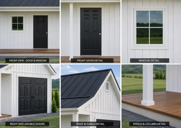 12x16 Cape Cod Shed Plans with Porch 3