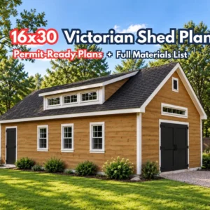 16x30 Victorian Shed Plans with Loft