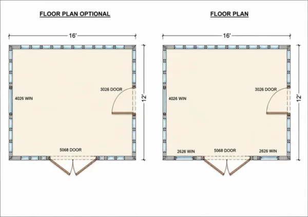 12x16 Office shed plans