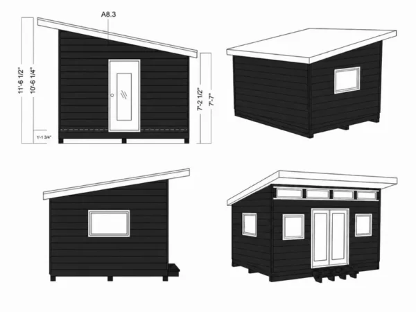 12x16 Office shed plans