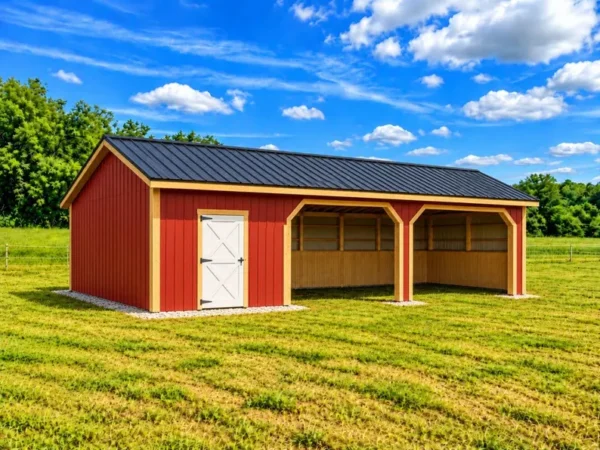 12x36 Horse Run-In Shed Plans