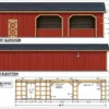 12x36 Horse Run-In Shed Plans