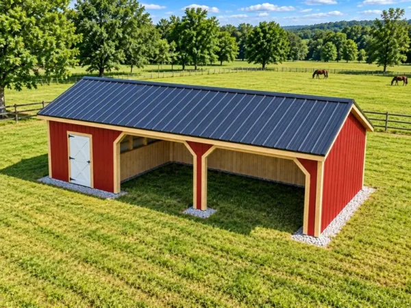 12x36 Horse Run-In Shed Plans